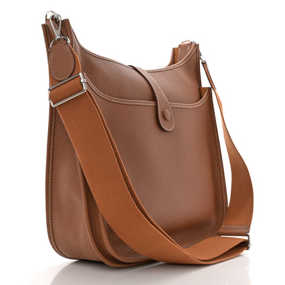 Hermes Taurillon Clemence Evelyne III GM Gold 3 of 11