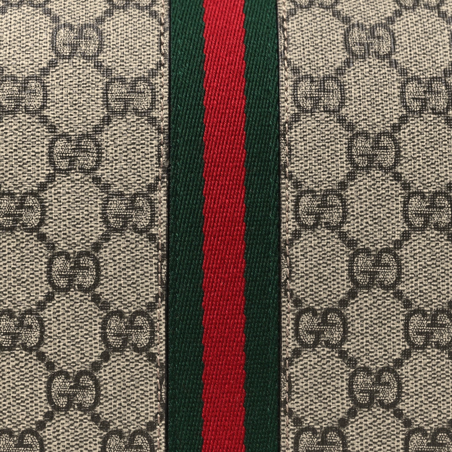 GG Supreme Monogram Web Small Ophidia Flap Messenger Bag Brown