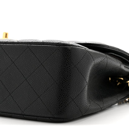 Chanel Caviar Quilted Jumbo Double Flap Black Black 10 of 16