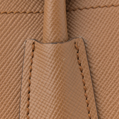 Prada Saffiano Cuir Bi-Color Medium Double Bag Caramel Marmo 13 of 13