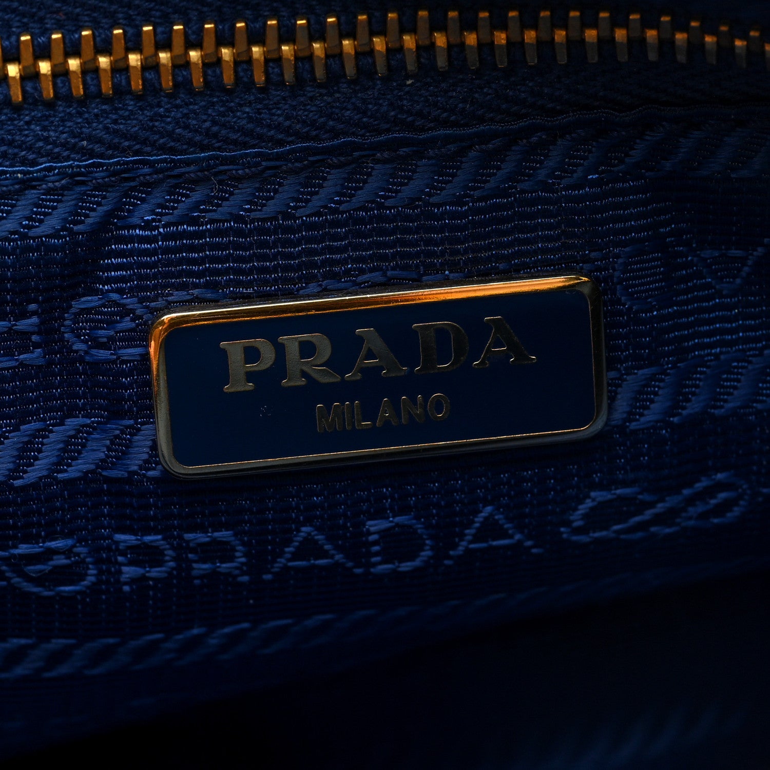Prada Tessuto Nylon Wristlet Pouch Blue 6 of 6