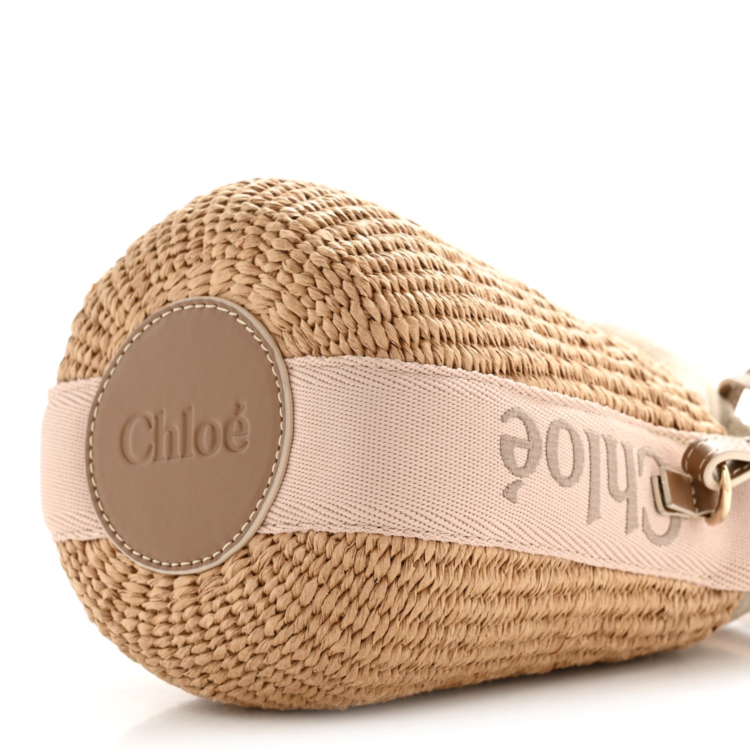 Chloe X MIFUKO Raffia Calfskin Small Woody Basket Shoulder Bag