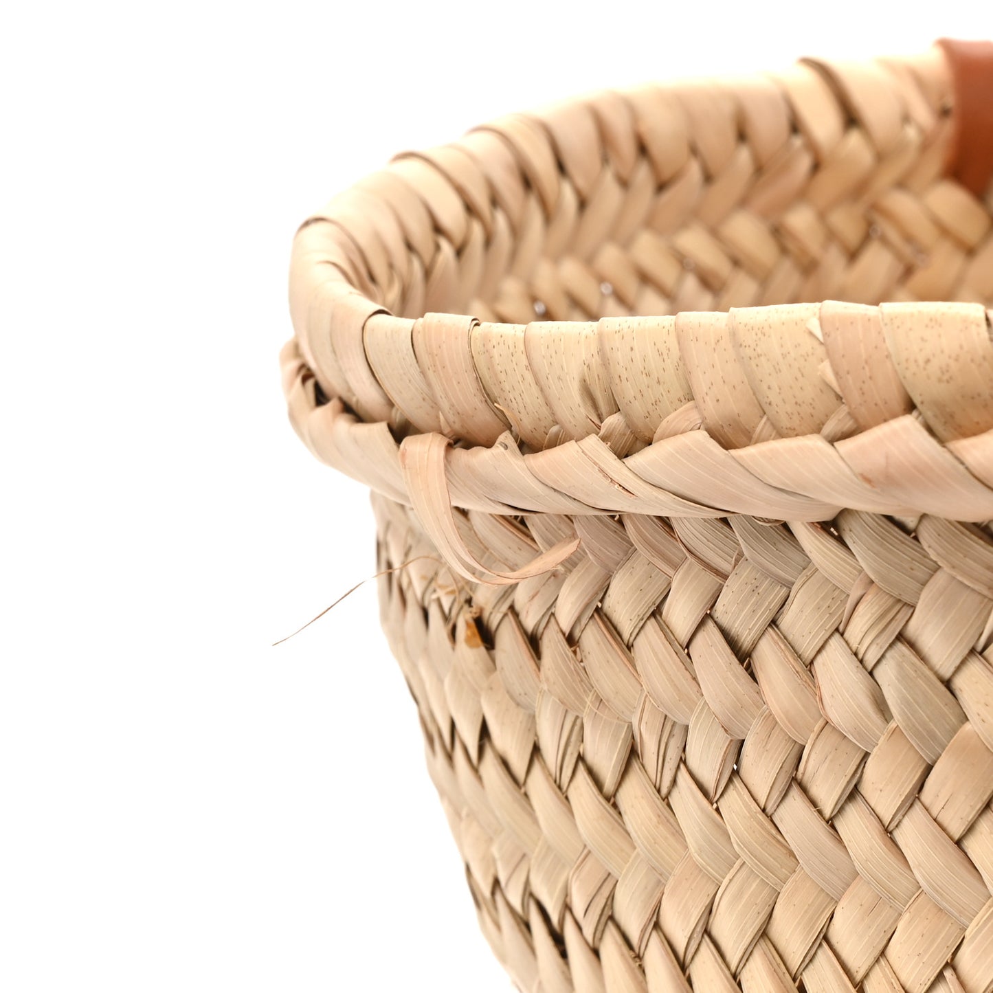 Raffia Calfskin Woven Basket Tote Bag Natural Tan