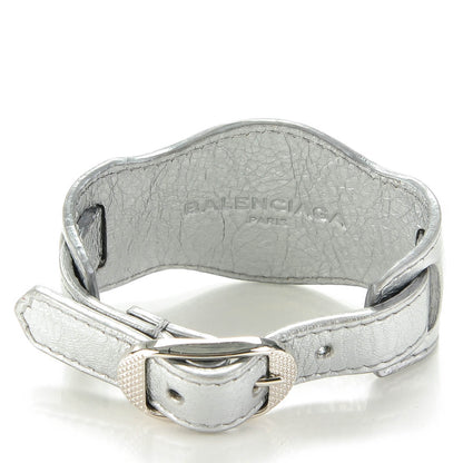 Balenciaga Agneau Arena Giant Silver Hardware M Bracelet Gris Aluminum 3 of 5