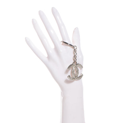 Chanel Crystal CC Key Chain Silver 2 of 5