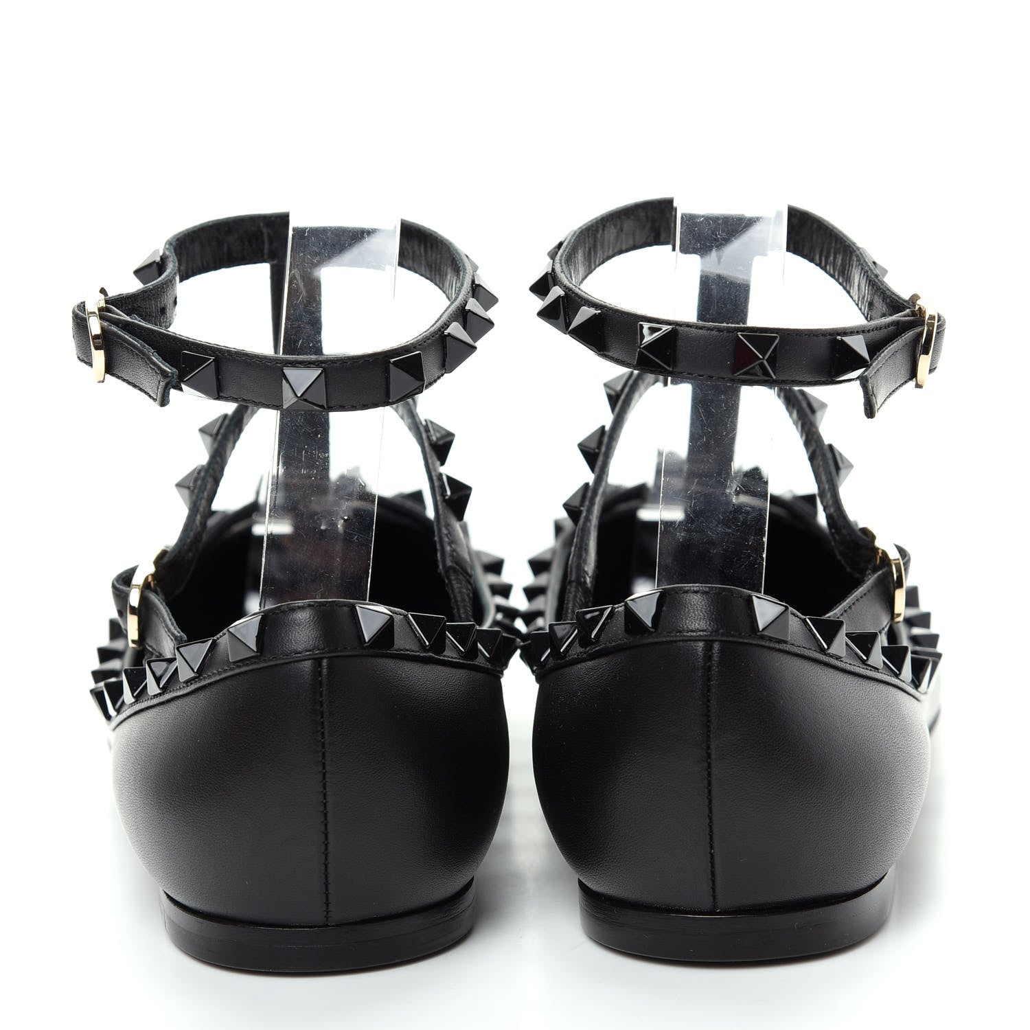 Valentino Garavani Nappa Rockstud Cage Ballerina Flats 39 Black 7 of 9