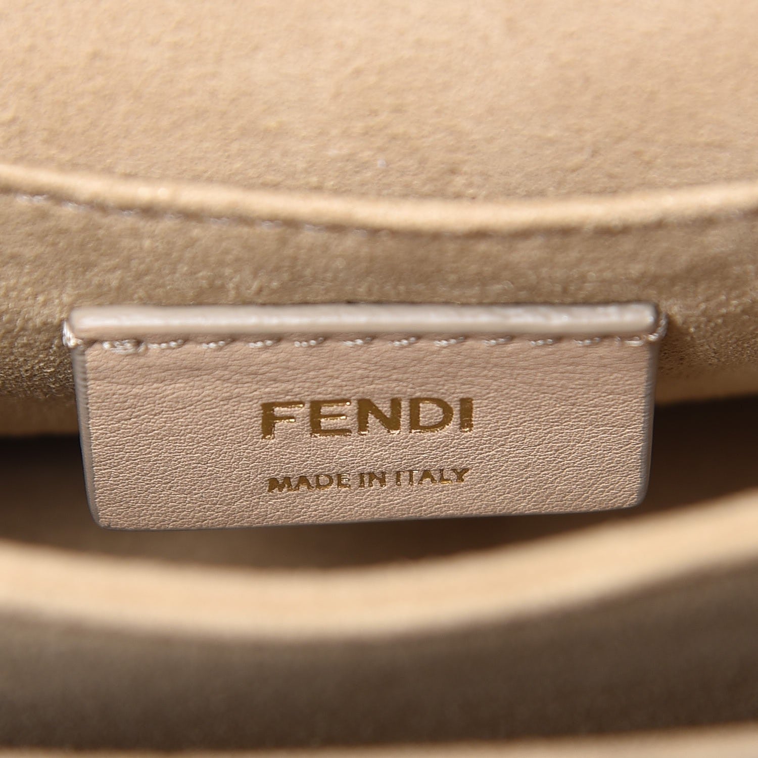 Fendi Vitello Liberty Bi-Color FF 1974 Embossed Small Kan I Shoulder Bag Black Maya 6 of 7