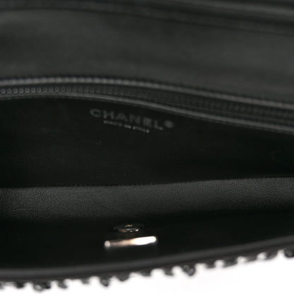 Chanel Sequin Quilted Pearl CC Flap Clutch Black 5 of 11