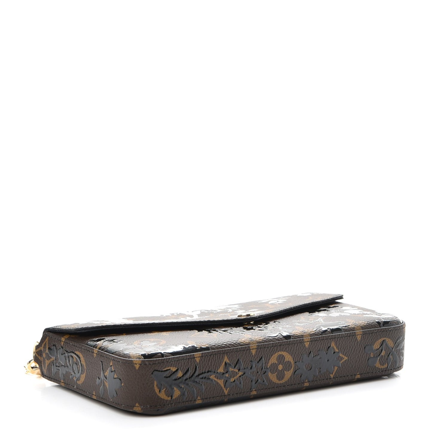 Monogram Blossom Pochette Felicie Chain Wallet Black
