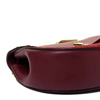 Chloe Suede Smooth Calfskin Mini Drew Shoulder Bag Plum Purple 3 of 8