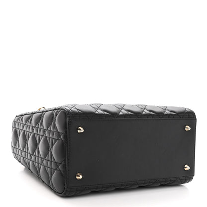 Christian Dior Lambskin Cannage Medium Lady Dior Black 4 of 9