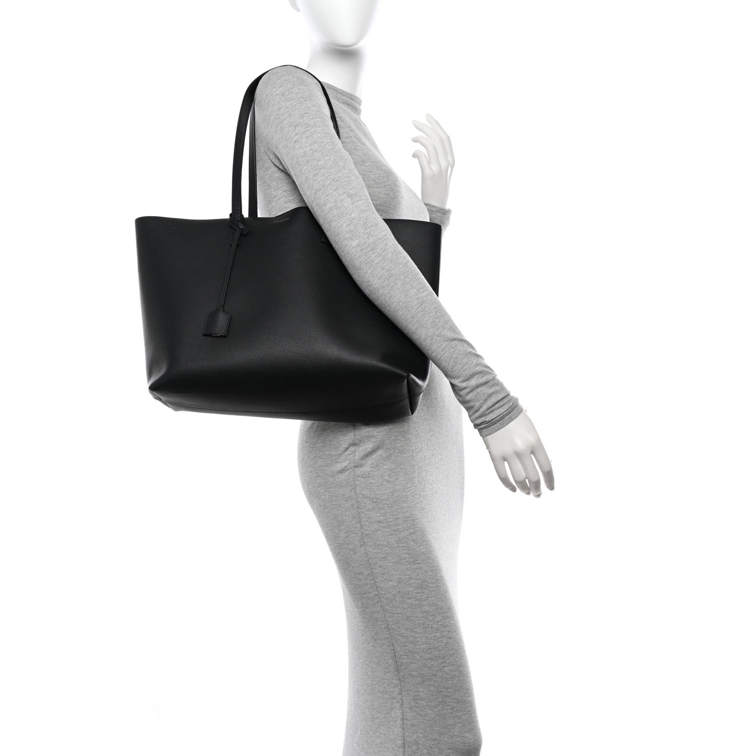 Saint Laurent Calfskin Large Shopping Tote Black 2 of 17