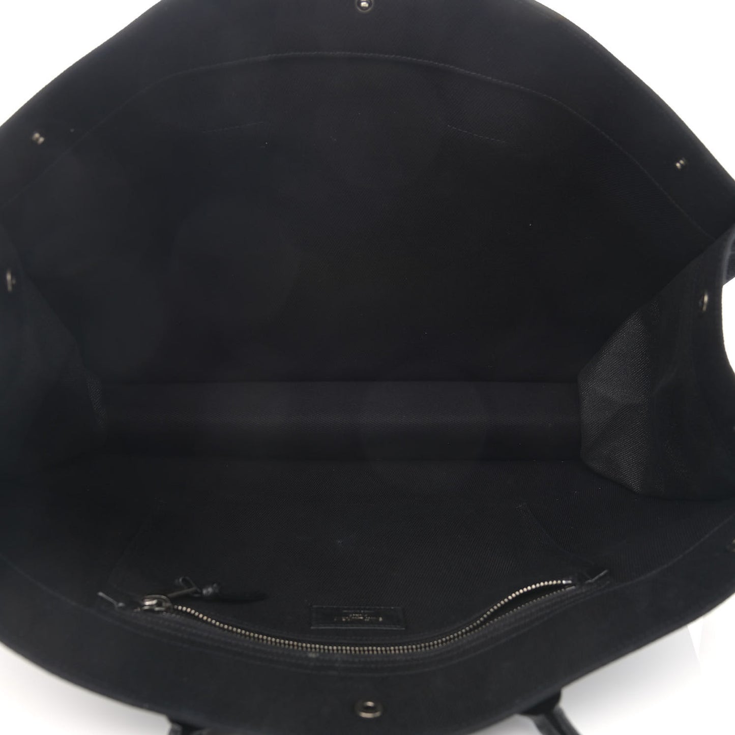 Linen Calfskin Rive Gauche Tote Black