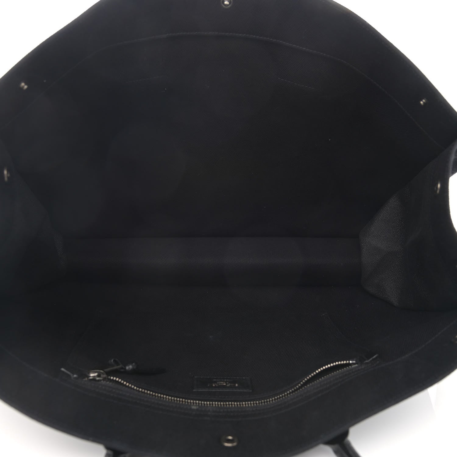 Saint Laurent Linen Calfskin Rive Gauche Tote Black 5 of 17