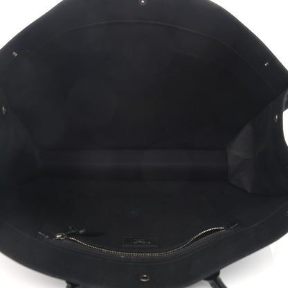 Saint Laurent Linen Calfskin Rive Gauche Tote Black 5 of 17
