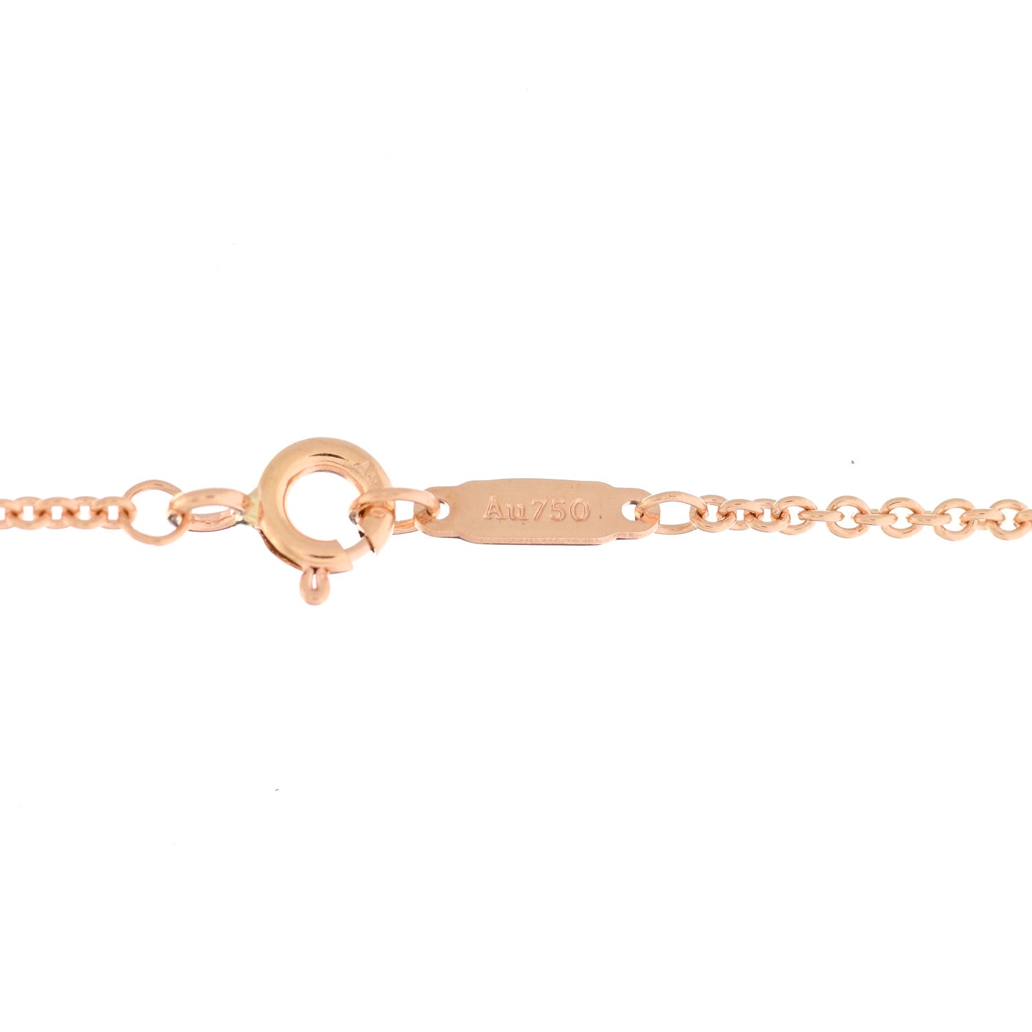 Tiffany 18K Rose Gold Tag Chain Necklace 5 of 5