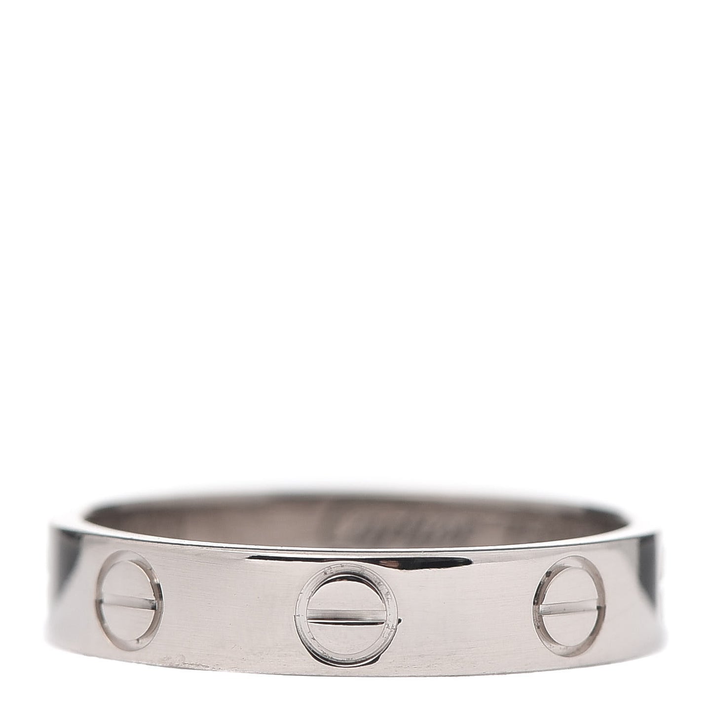 18K White Gold 3.5mm LOVE Wedding Band Ring 50 5.25