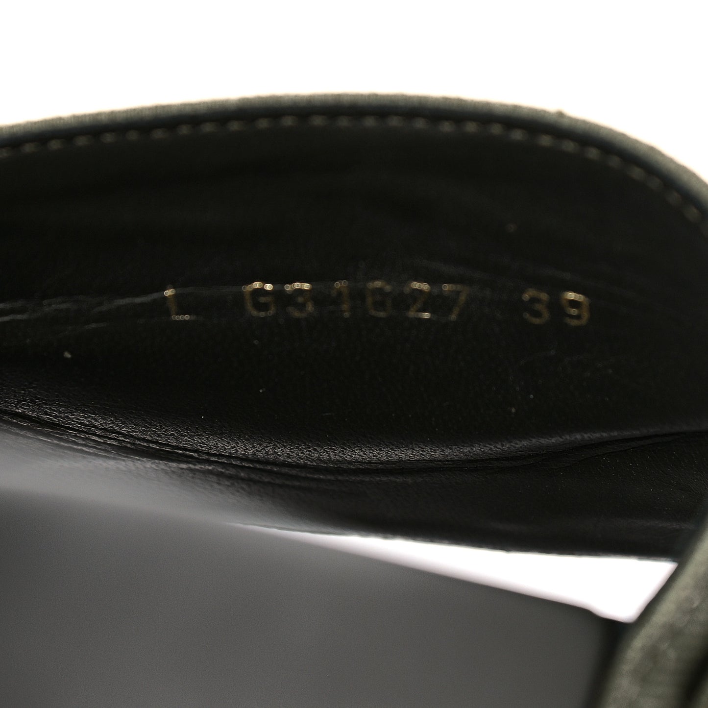 Canvas Chain Flat Sandals 39 Khaki