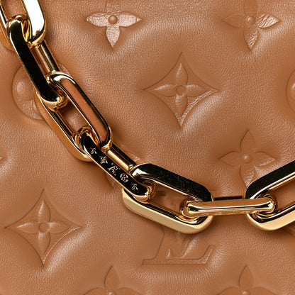 Louis Vuitton Lambskin Embossed Monogram Coussin PM Camel 9 of 10