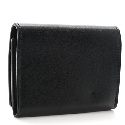 Fendi Vitello Liberty Studded Fold Over Card Holder Black 3 of 10
