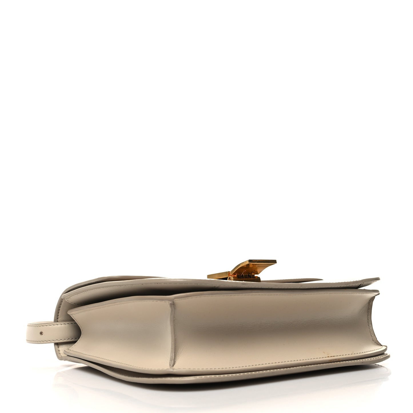 Box Calfskin Medium Classic Box Flap Bag Powder