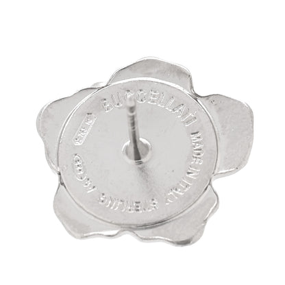 Buccellati Sterling Silver Vermeil Diamond Small Blossoms Gardenia Button Earrings 4 of 5