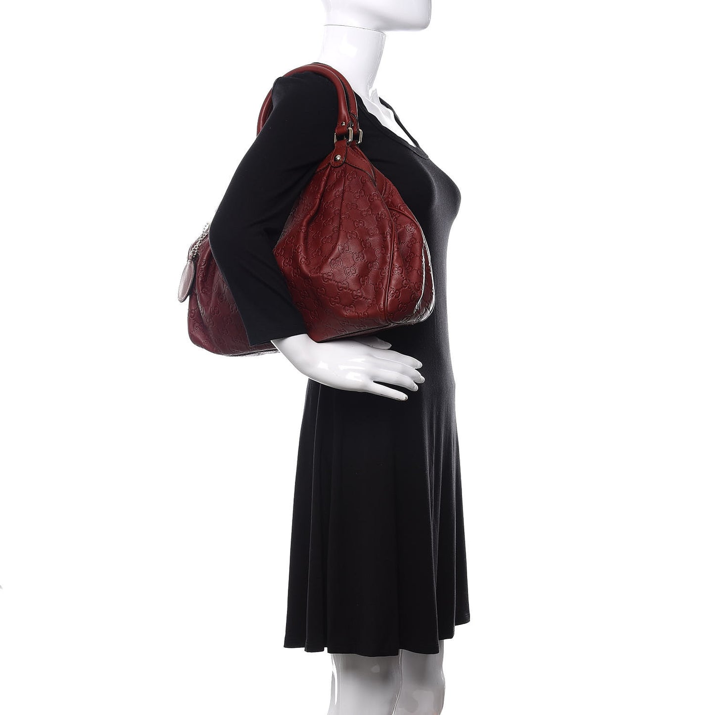 Guccissima Medium Sukey Tote Cherry