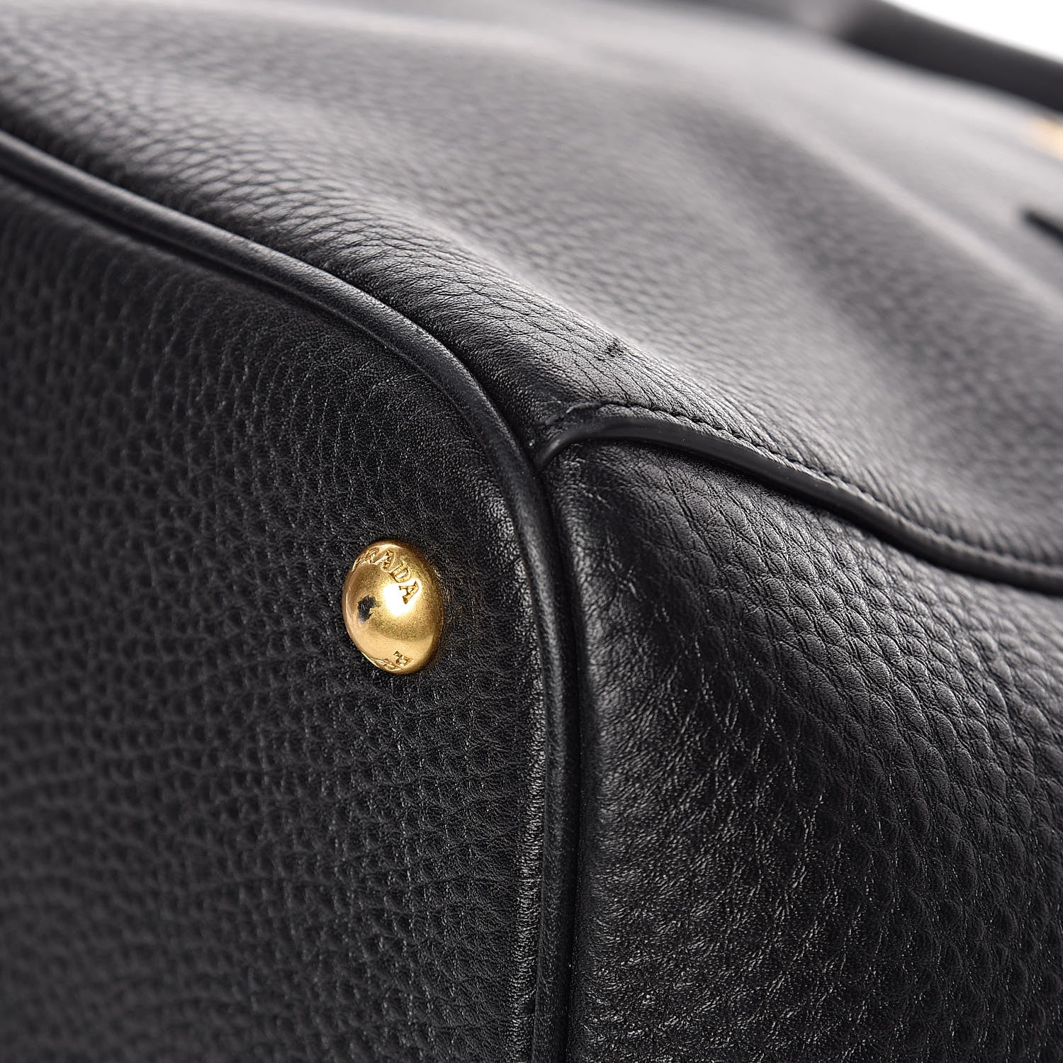 Prada Vitello Daino Tote Black 9 of 12