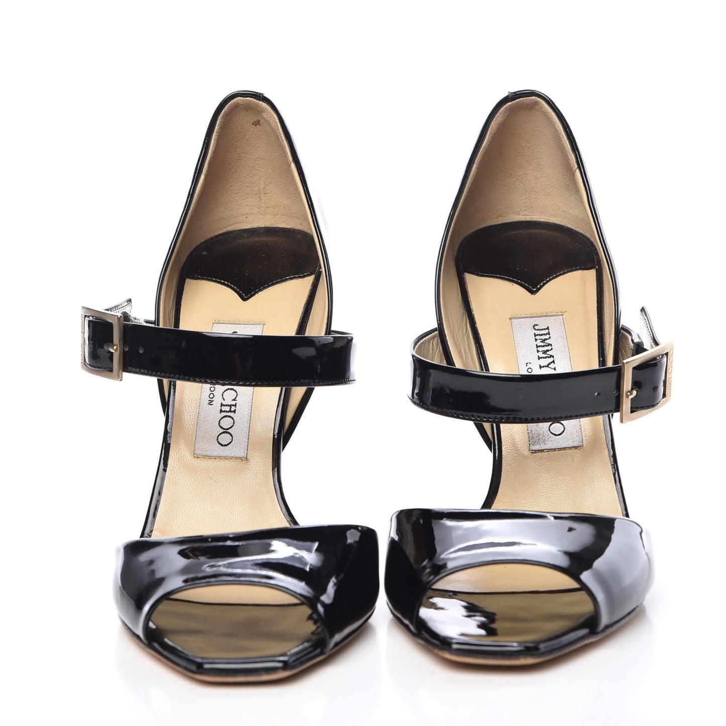 Patent Mary Jane Peep Toe Heels 37.5 Back