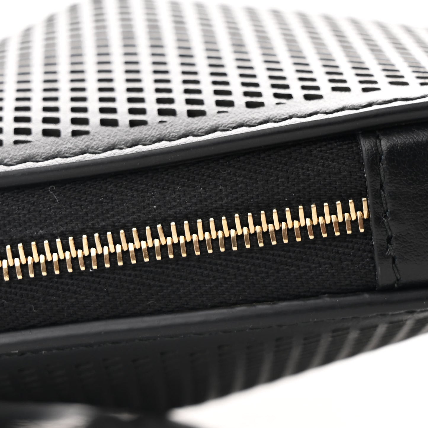 Calfskin Perforated Le Coeur Bag Black