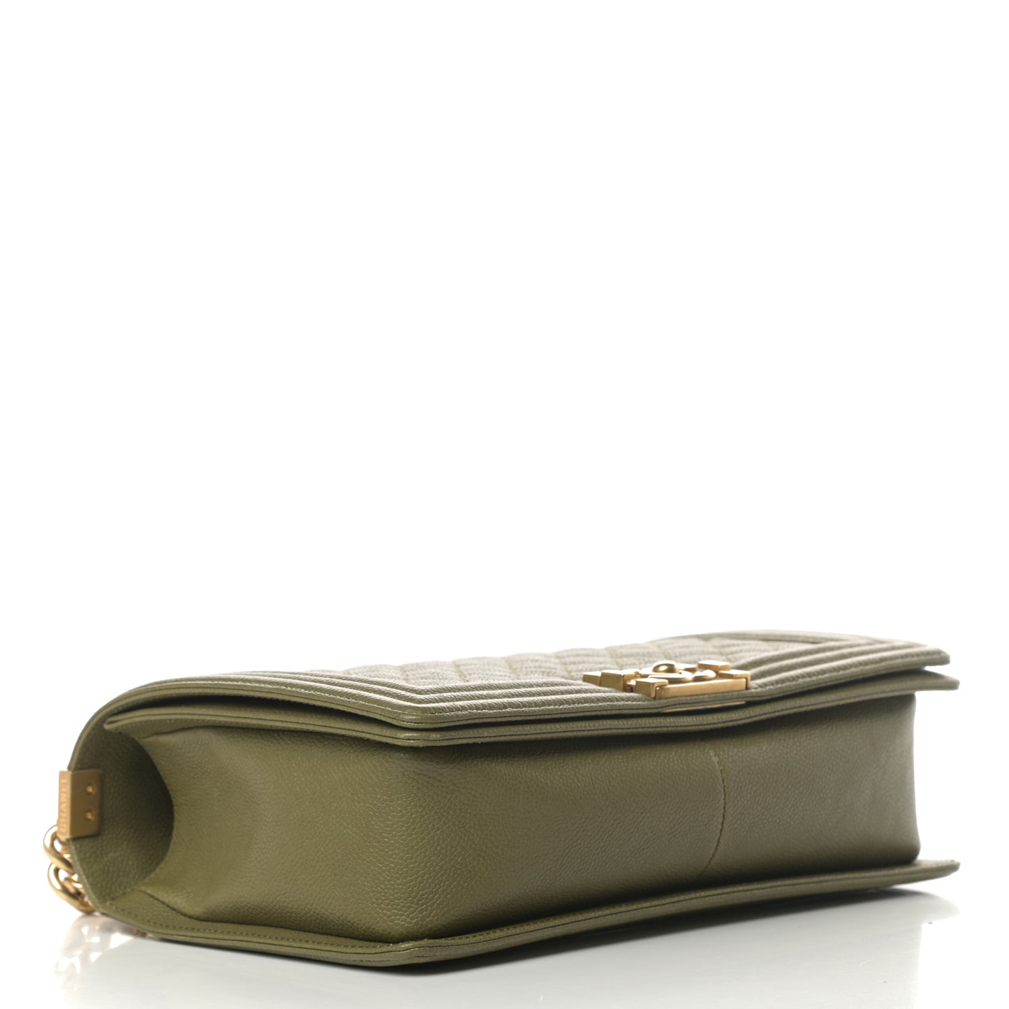 Caviar Quilted New Medium Boy Flap Khaki