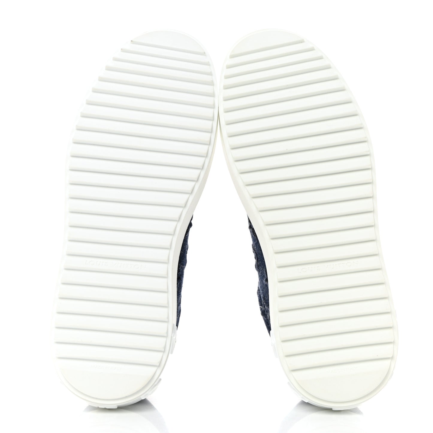Denim Monogram Debossed Time Out Sneakers 37 Blue