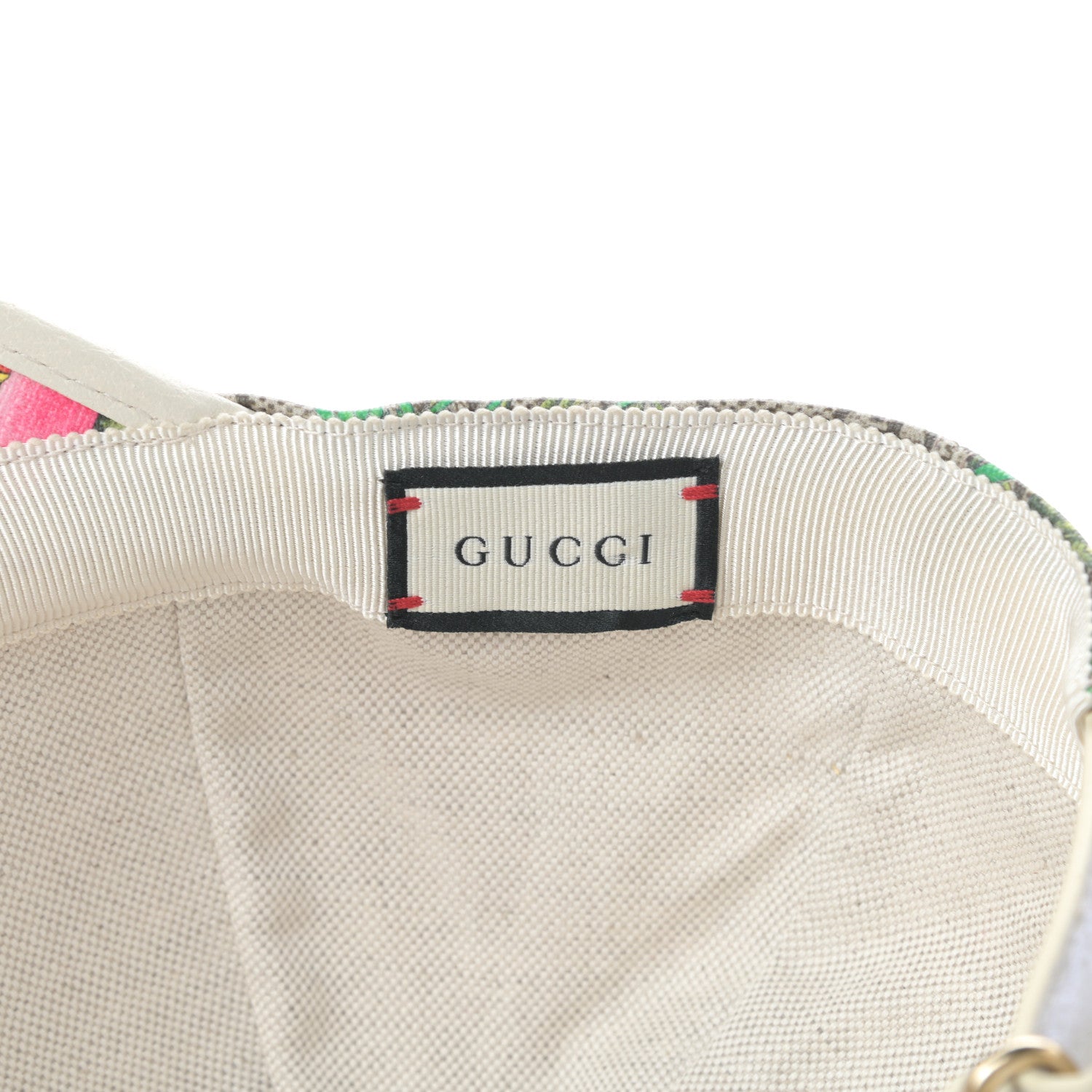 Gucci GG Supreme Flora Claudia Baseball Hat 56 S White 6 of 8