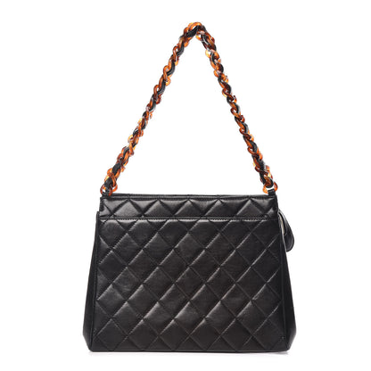 Chanel Lambskin Tortoise Chain Shoulder Bag Black 1 of 15