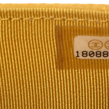 Chanel Iridescent Caviar Quilted Wallet on Chain WOC Yellow 8 of 16