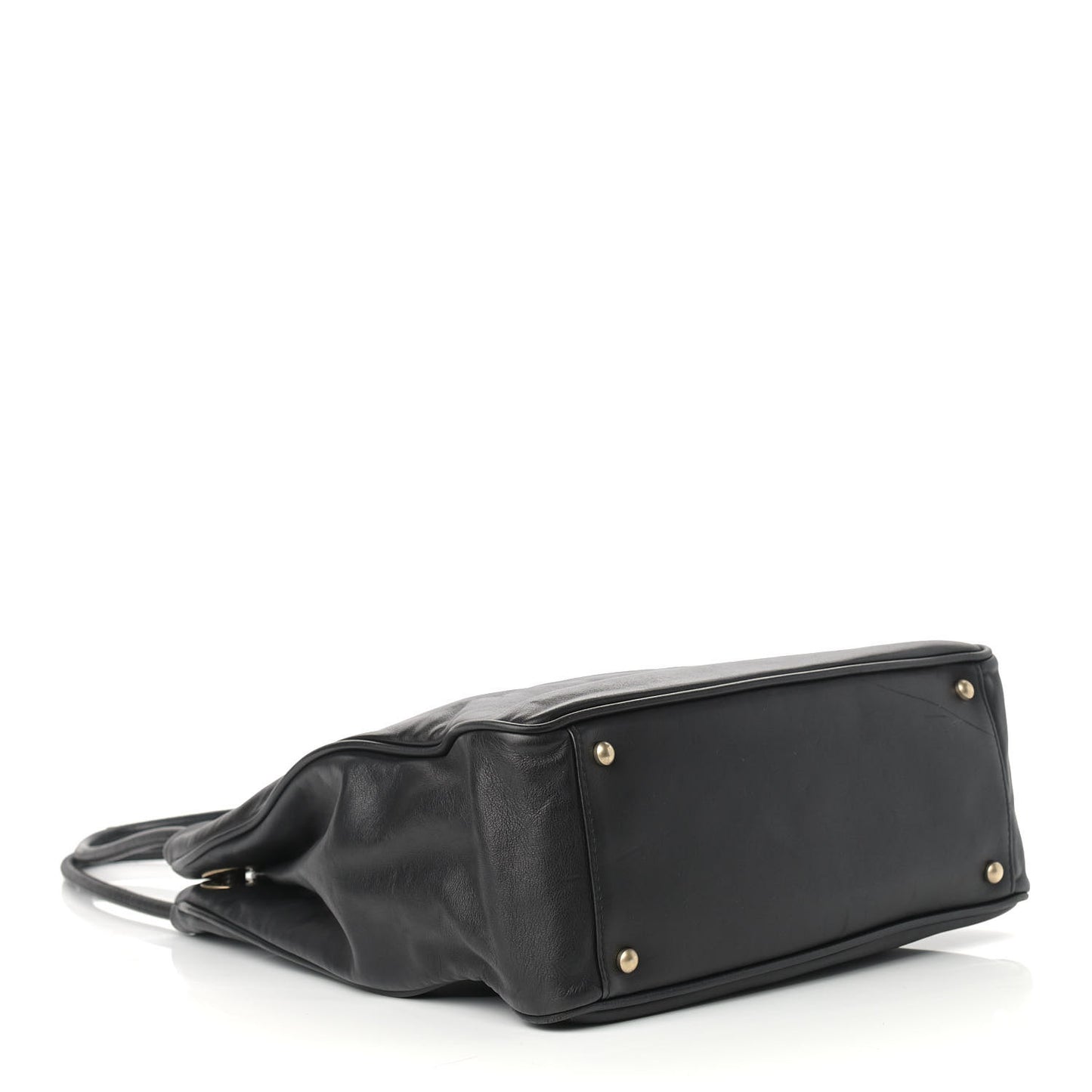 Lambskin Camellia Tote Black
