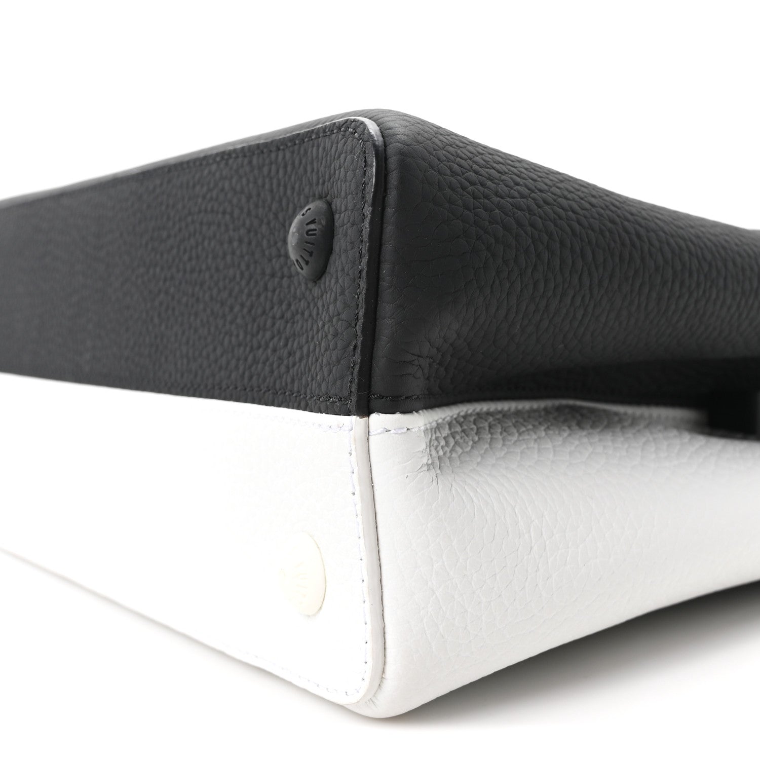 Louis Vuitton Taurillon Daniel Buren Artycapucines MM Black White 9 of 9
