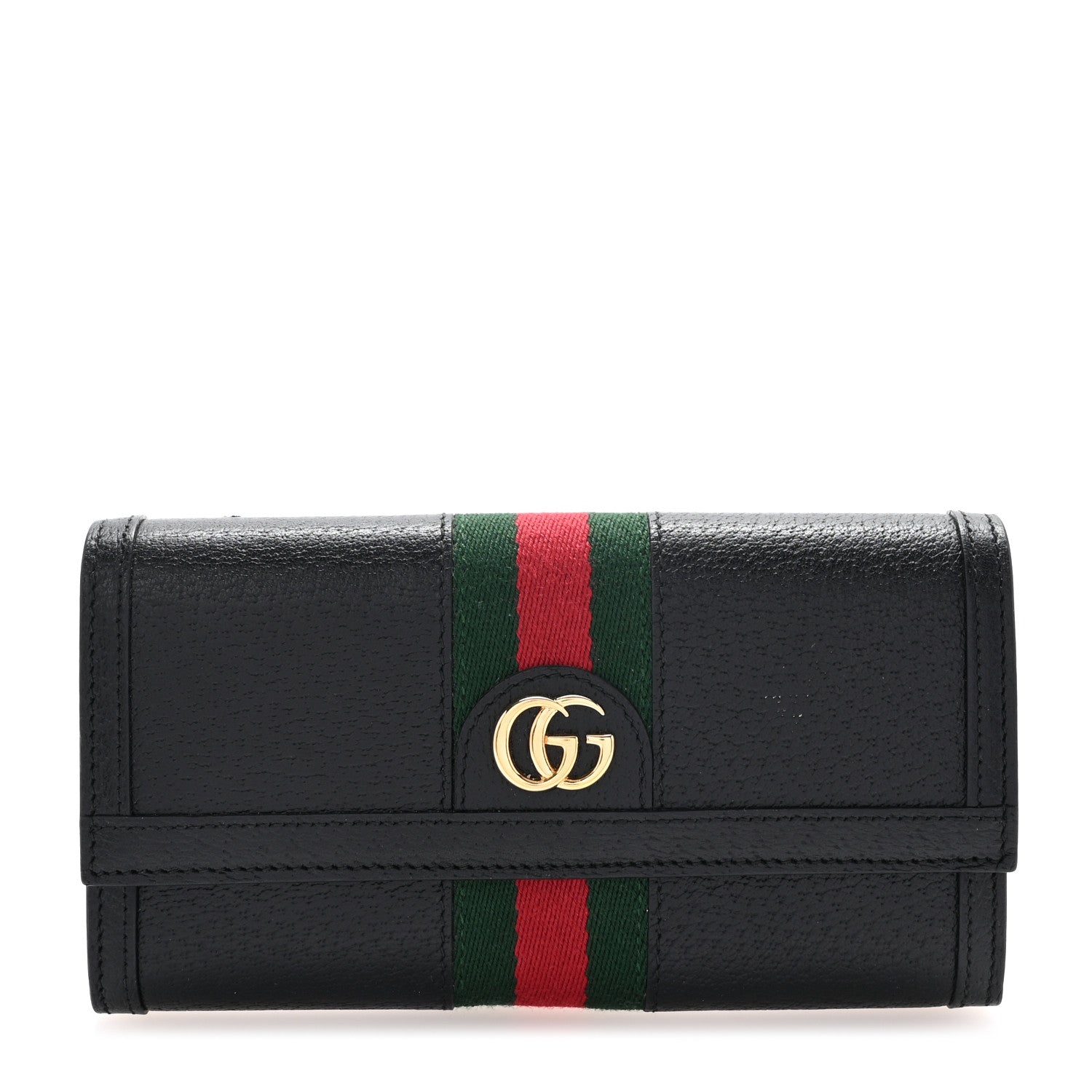 Gucci Calfskin Web Ophidia Continental Wallet Black 1 of 6