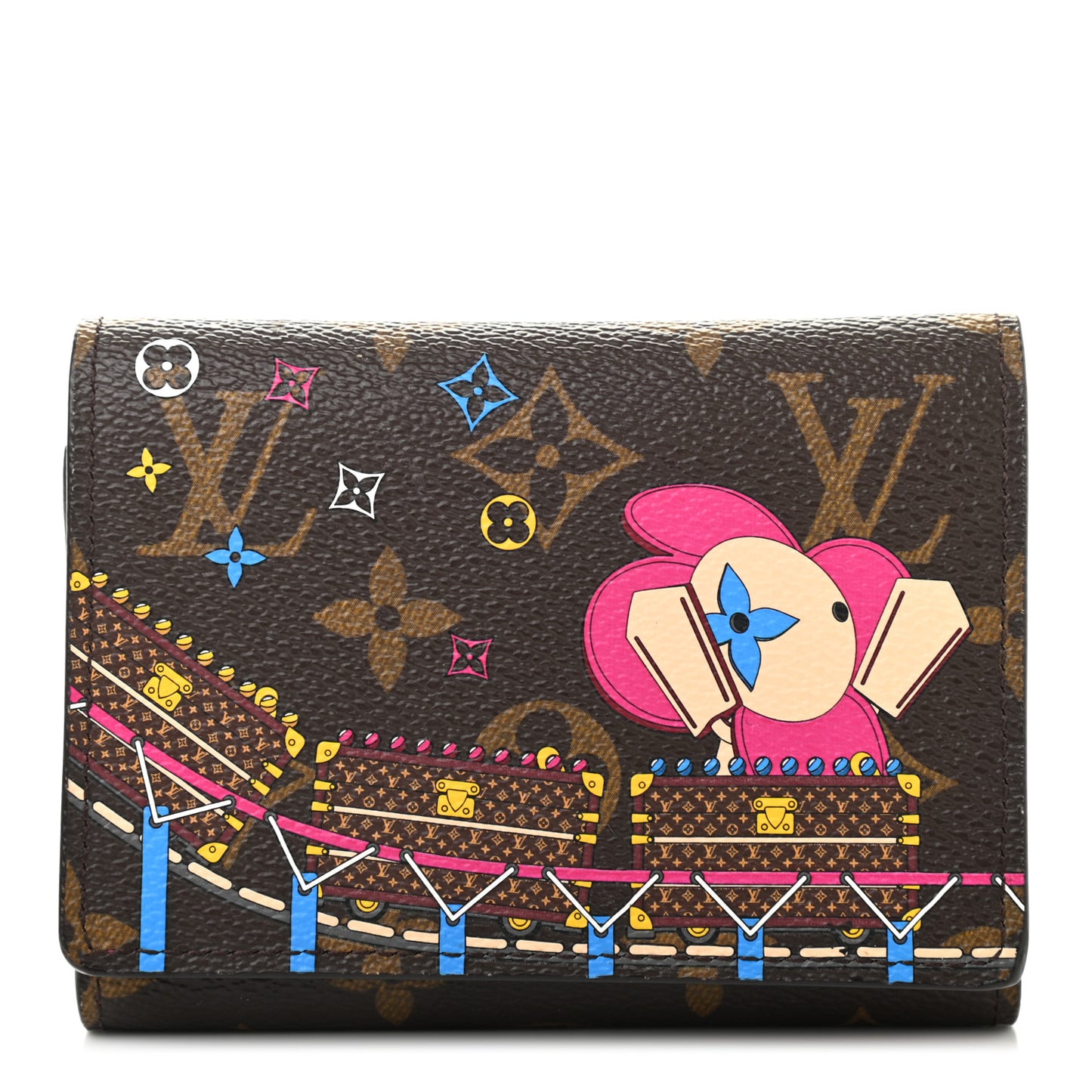 Monogram 2020 Christmas Animation Roller Coaster Victorine Wallet Pivoine