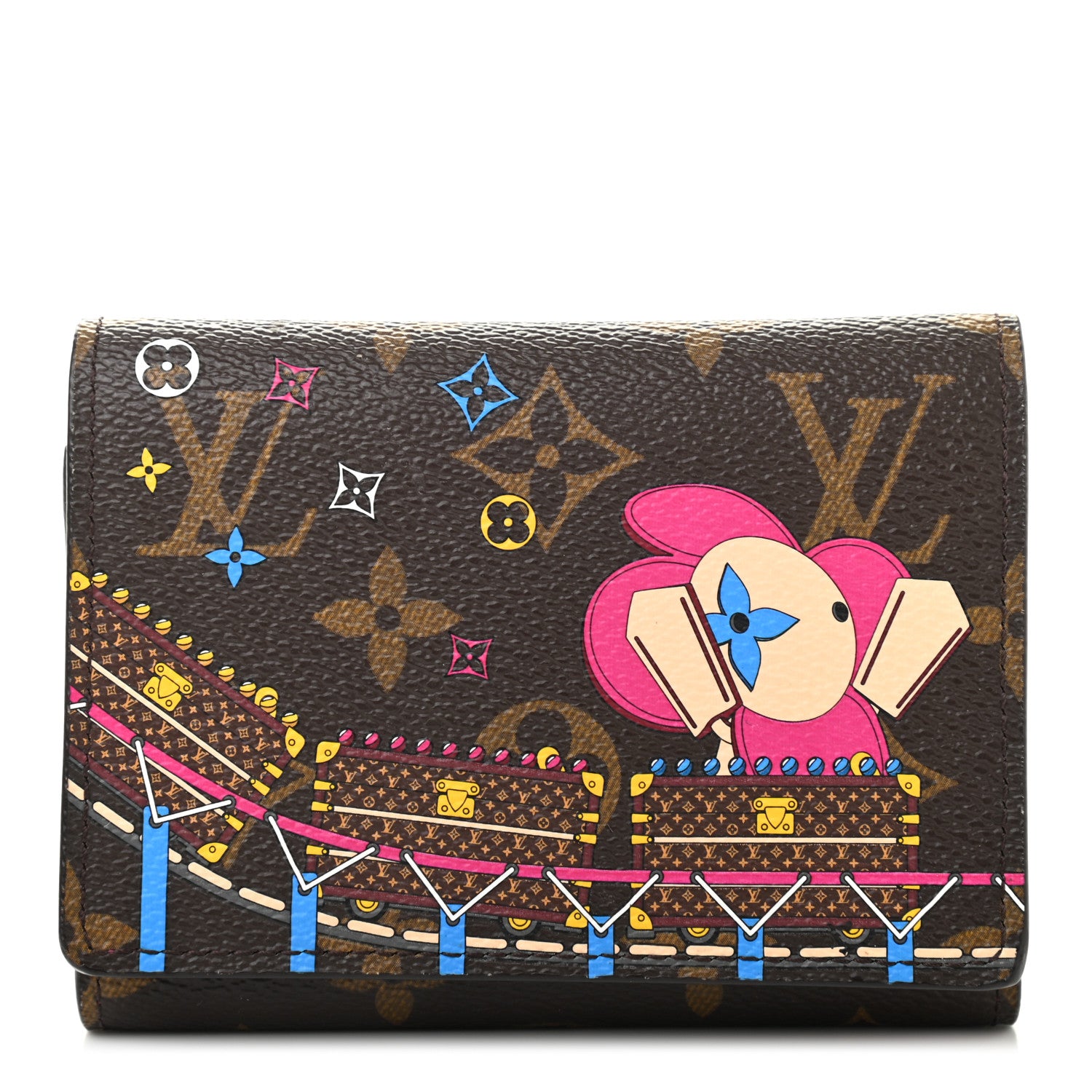 Louis Vuitton Monogram 2020 Christmas Animation Roller Coaster Victorine Wallet Pivoine 1 of 7