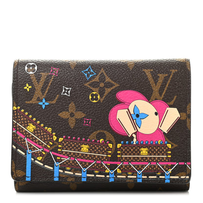 Louis Vuitton Monogram 2020 Christmas Animation Roller Coaster Victorine Wallet Pivoine 1 of 7