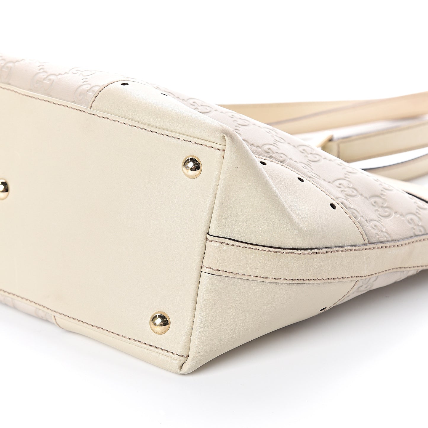 Guccissima Large Punch Tote Ivory