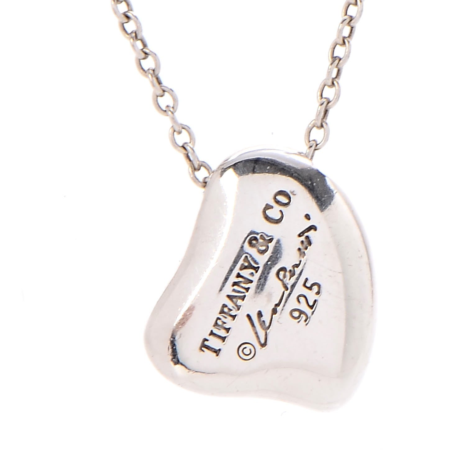 Tiffany Sterling Silver Elsa Peretti Full Heart Pendant Necklace 5 of 7