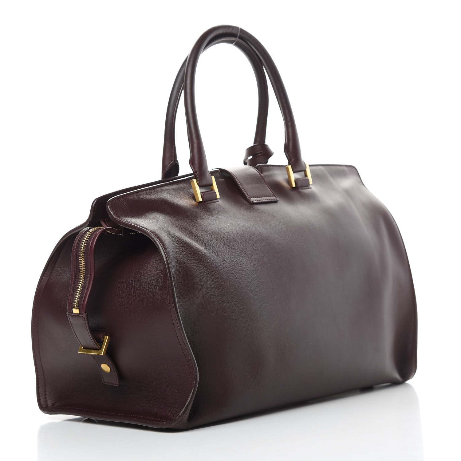 Saint Laurent Calfskin Medium Classic Y Cabas Bordeaux 3 of 17