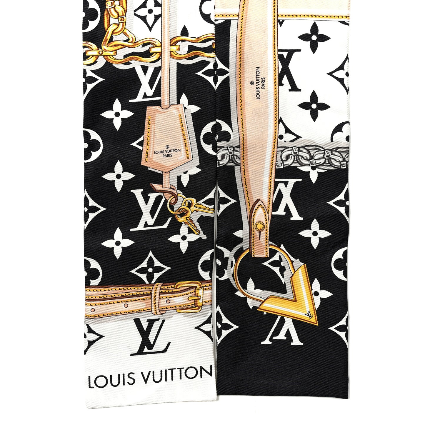 Silk Monogram Confidential Bandeau Black