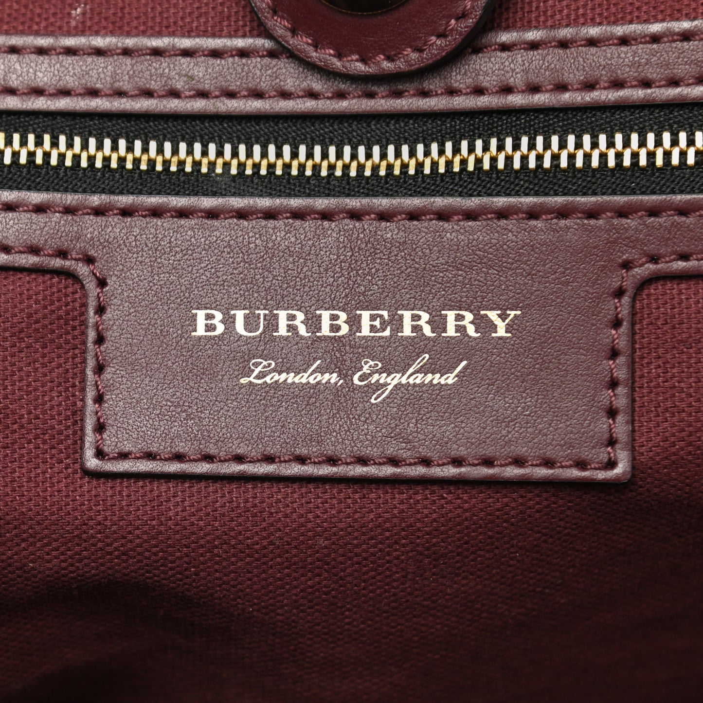 House Check Small Canterbury Tote Burgundy