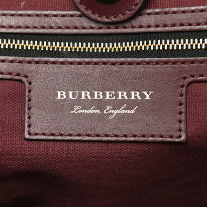 Burberry House Check Small Canterbury Tote Burgundy 6 of 13