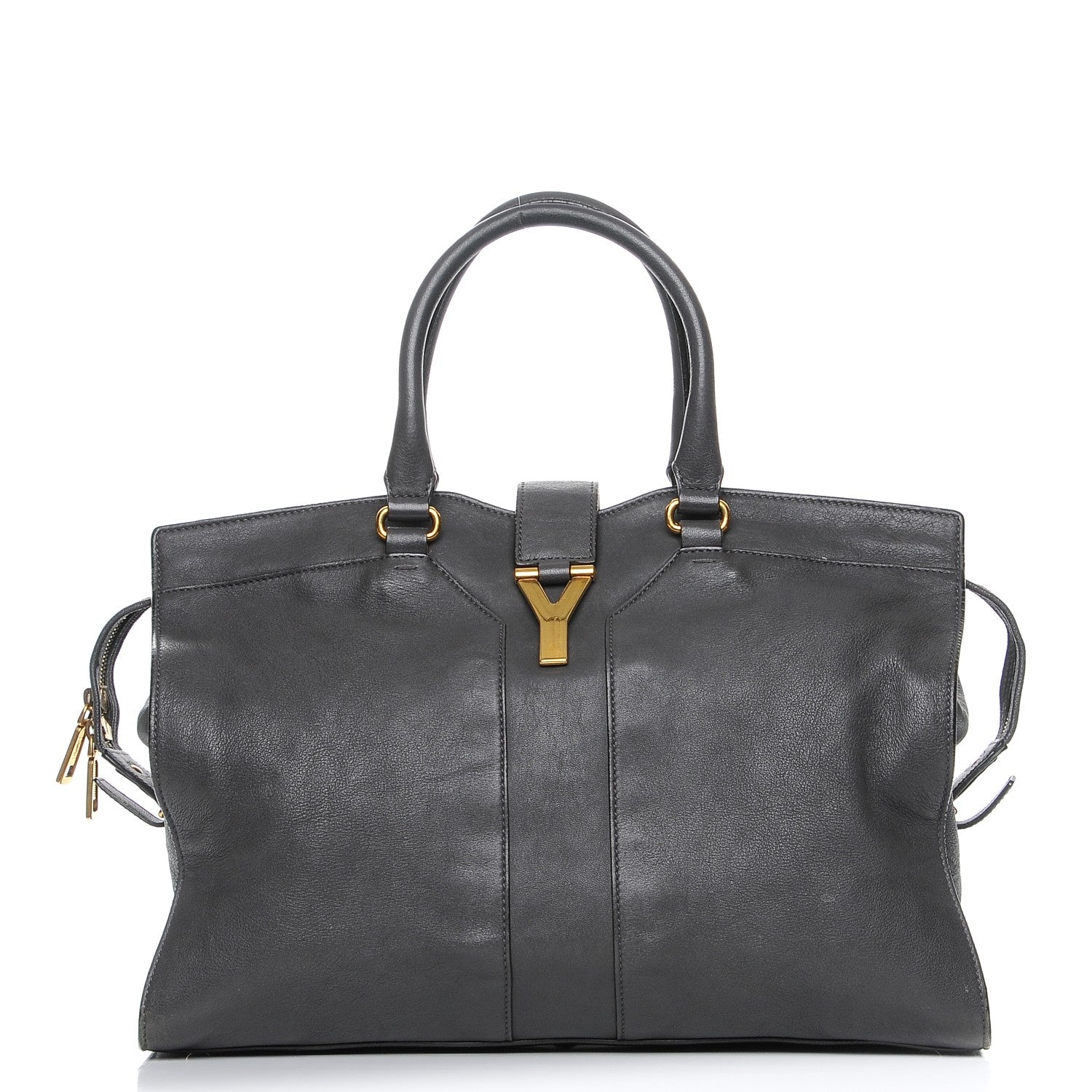 Saint Laurent Sheepskin Large Cabas ChYc Grey 1 of 8