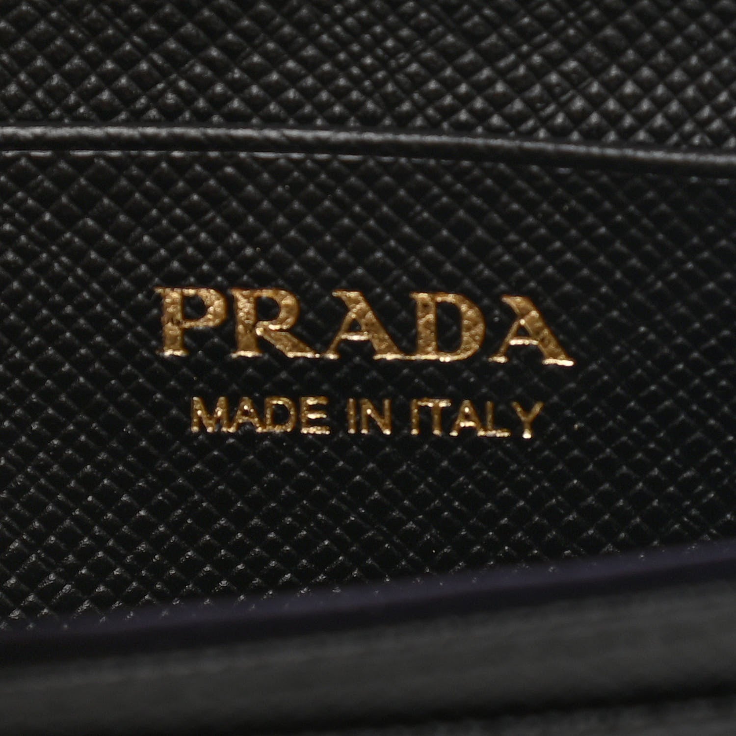 Prada Saffiano Metal Bi-Fold Card Holder Wallet Black 6 of 6
