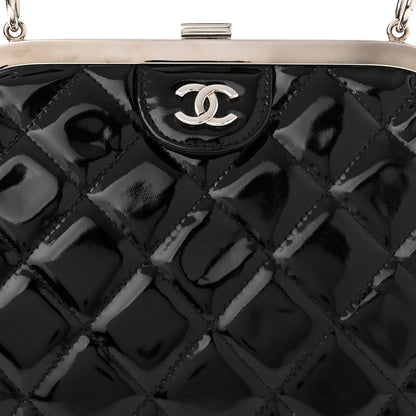 Chanel Patent Quilted Kisslock Frame Bag Black 9 of 12